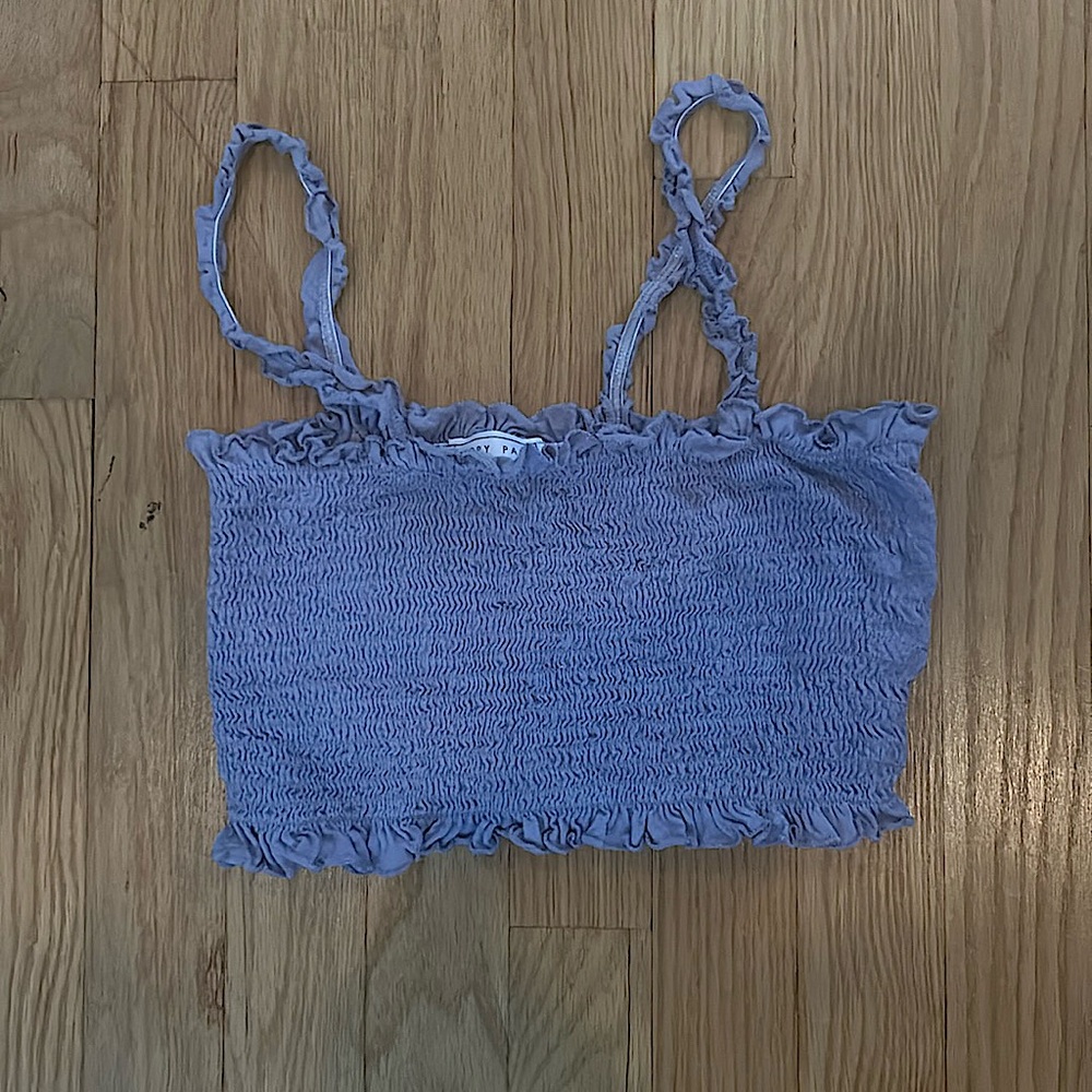 Cropped purple top